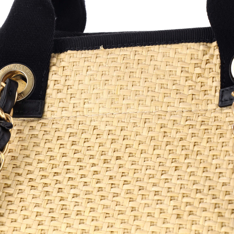 Deauville Tote Straw With Chain Detail