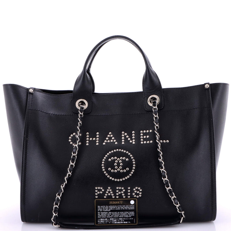 Deauville Tote Studded Caviar Medium