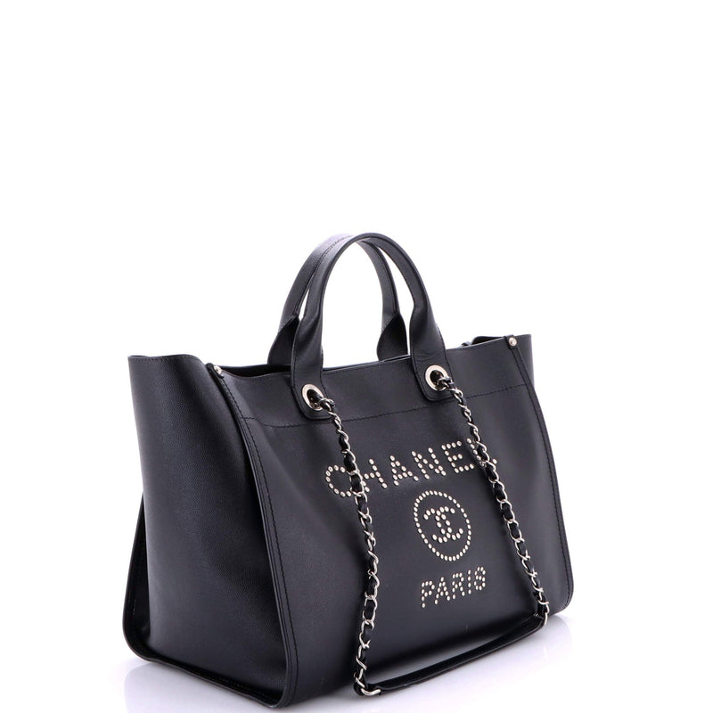 Deauville Tote Studded Caviar Medium