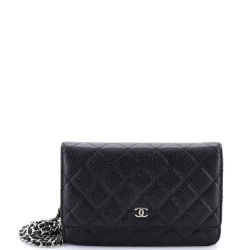 Wallet On Chain Quilted Caviar