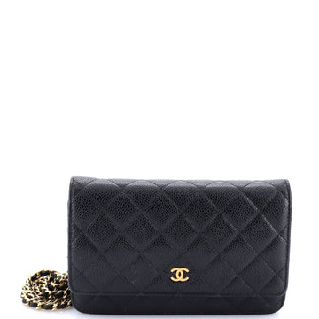 Wallet On Chain Quilted Caviar