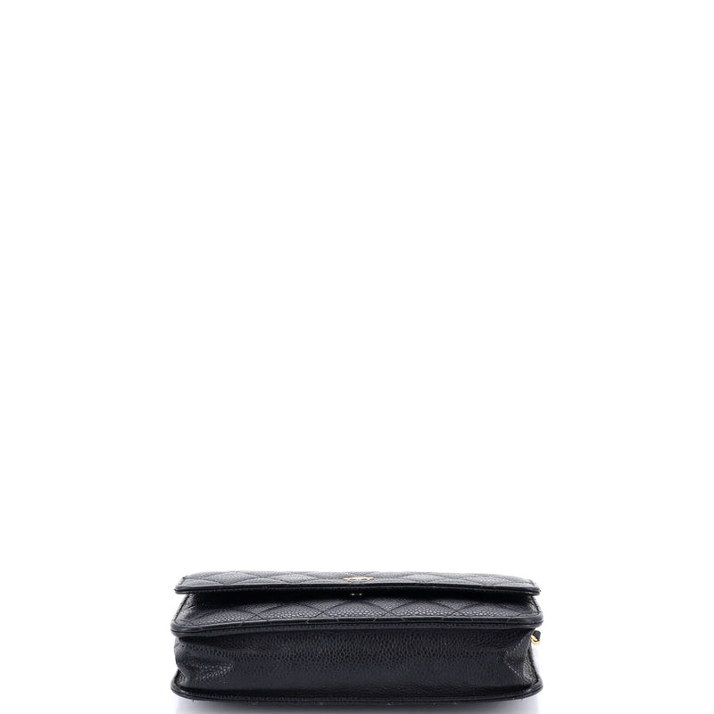 Wallet On Chain Quilted Caviar