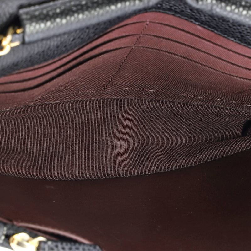 Wallet On Chain Quilted Caviar