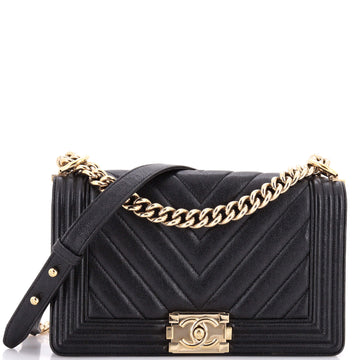 Boy Flap Bag Chevron Lambskin Old Medium