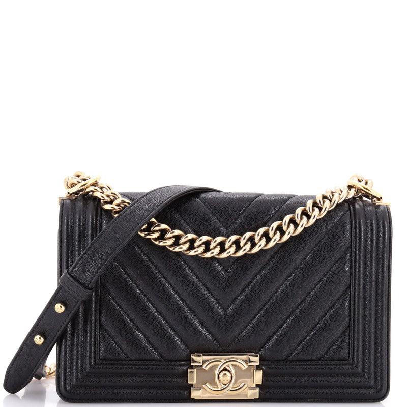 Boy Flap Bag Chevron Lambskin Old Medium