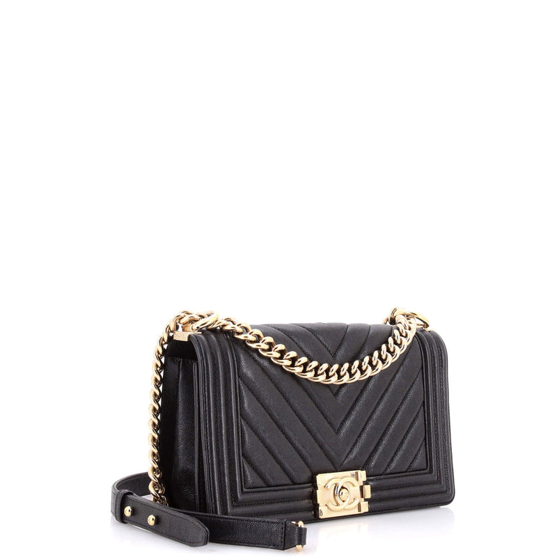 Boy Flap Bag Chevron Lambskin Old Medium