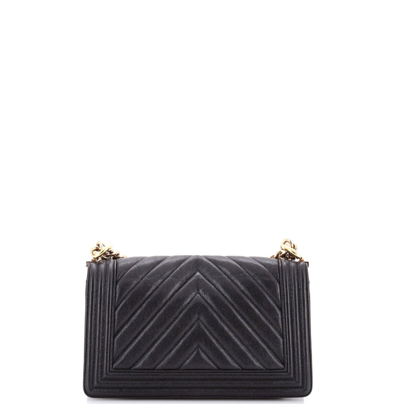 Boy Flap Bag Chevron Lambskin Old Medium