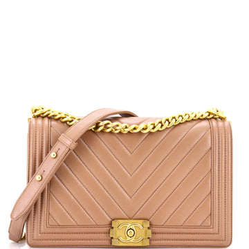 Boy Flap Bag Chevron Lambskin New Medium