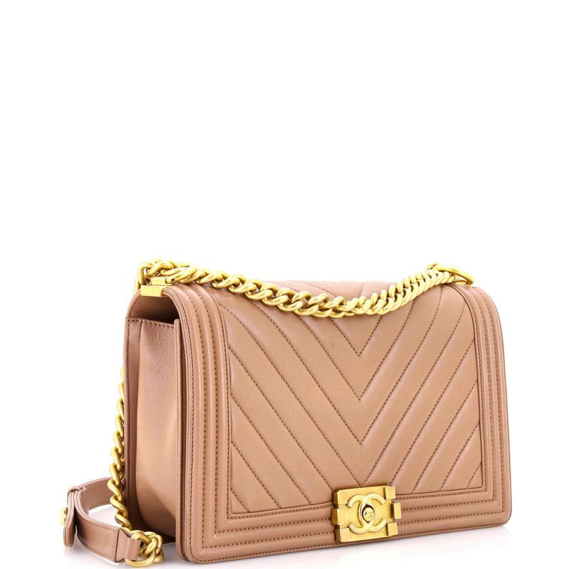 Boy Flap Bag Chevron Lambskin New Medium