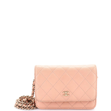 Wallet On Chain Quilted Lambskin Mini