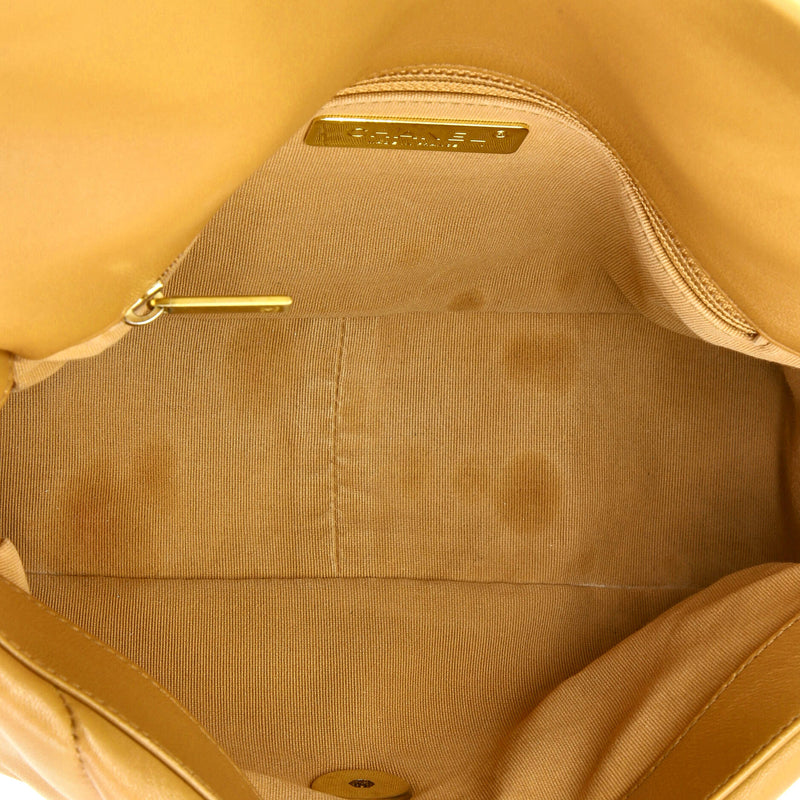 19 Flap Bag Quilted Leather Medium