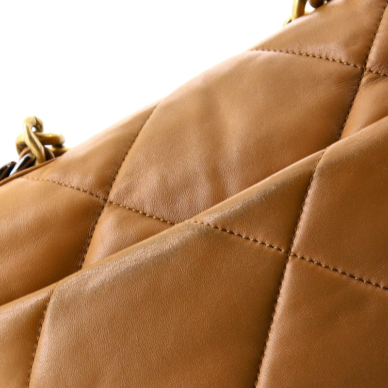 19 Flap Bag Quilted Leather Medium