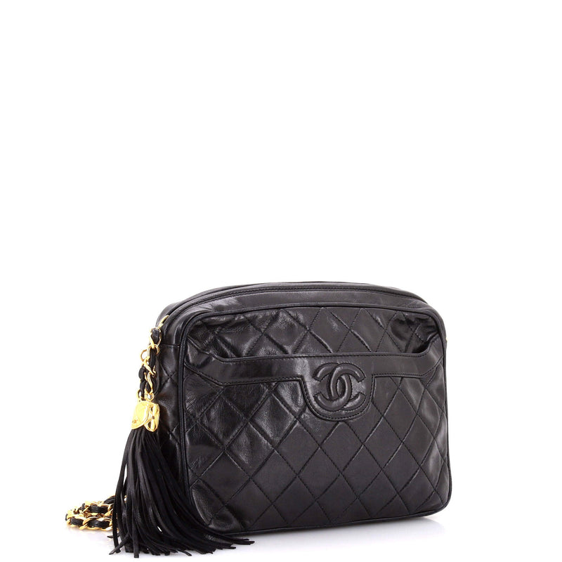 Vintage Camera Tassel Bag Quilted