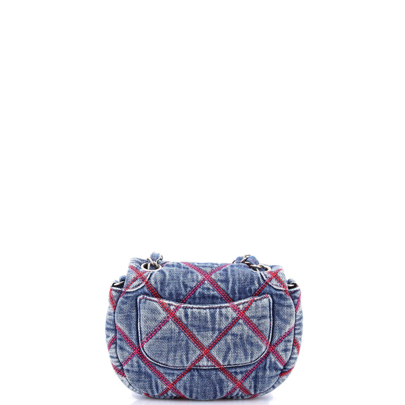 Coco Beach Messenger Bag Quilted Denim