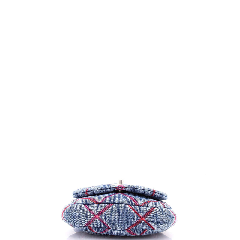 Coco Beach Messenger Bag Quilted Denim