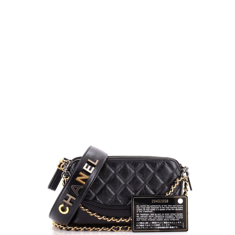 Gabrielle Logo Handle Double Zip Clutch