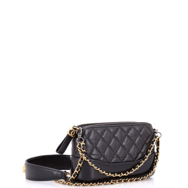 Gabrielle Logo Handle Double Zip Clutch