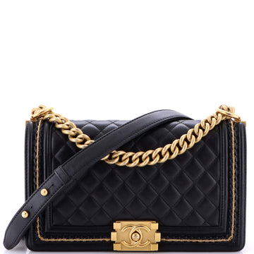 Boy Flap Bag Quilted Lambskin With Chain