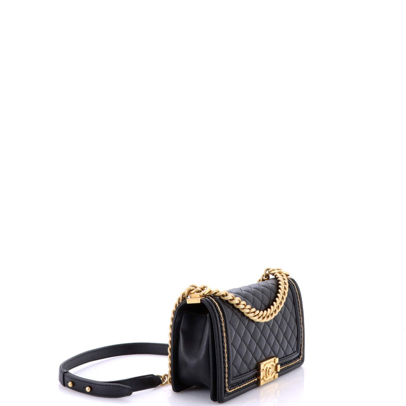 Boy Flap Bag Quilted Lambskin With Chain