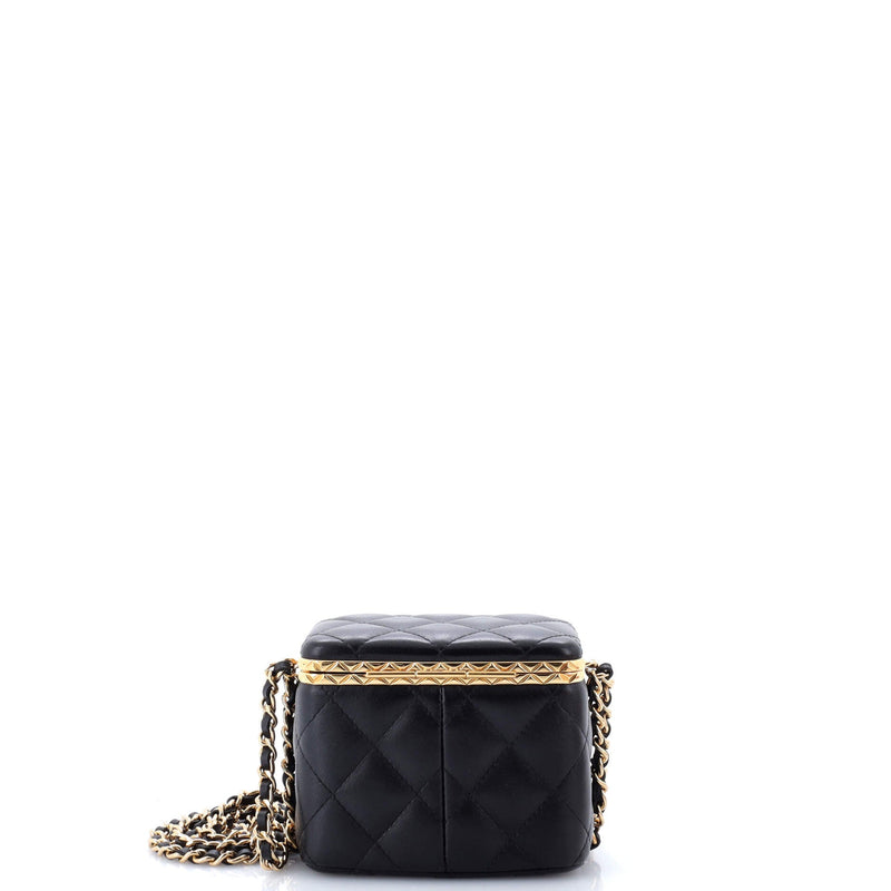 Lock Frame Vanity Case With Chain