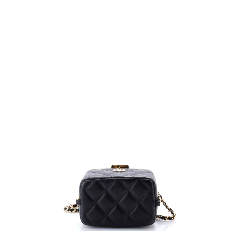 Lock Frame Vanity Case With Chain