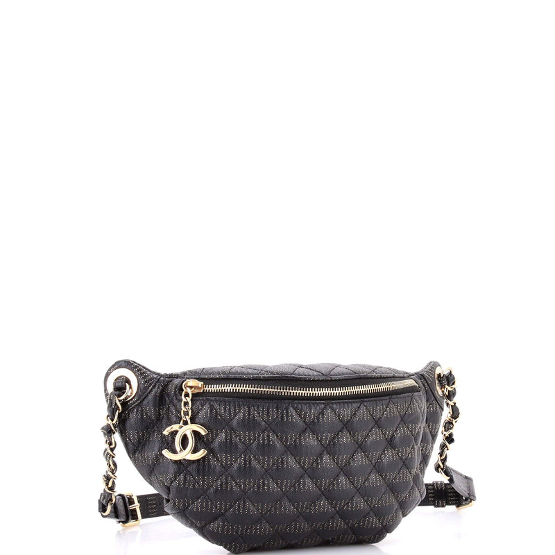 Banane Waist Bag Quilted Leather