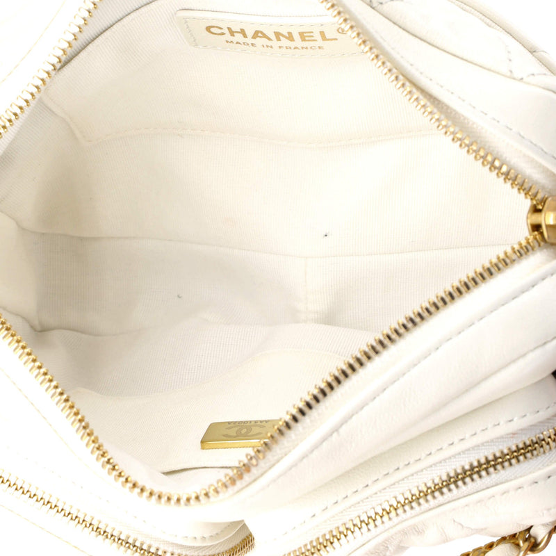 Logo Twin Pockets Chain Camera Case