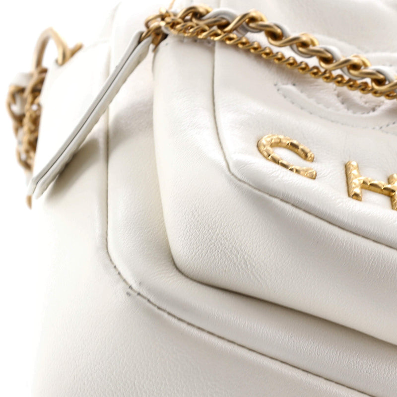 Logo Twin Pockets Chain Camera Case