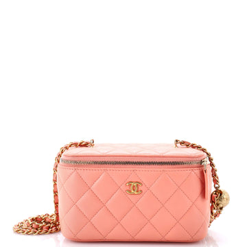 Pearl Crush Vanity Case With Chain