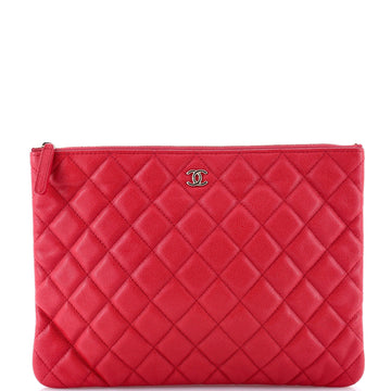 O Case Clutch Quilted Caviar Medium