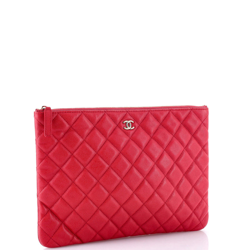 O Case Clutch Quilted Caviar Medium