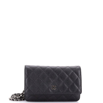 Wallet On Chain Quilted Caviar