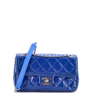 Coco Shine Flap Bag Quilted Patent Small
