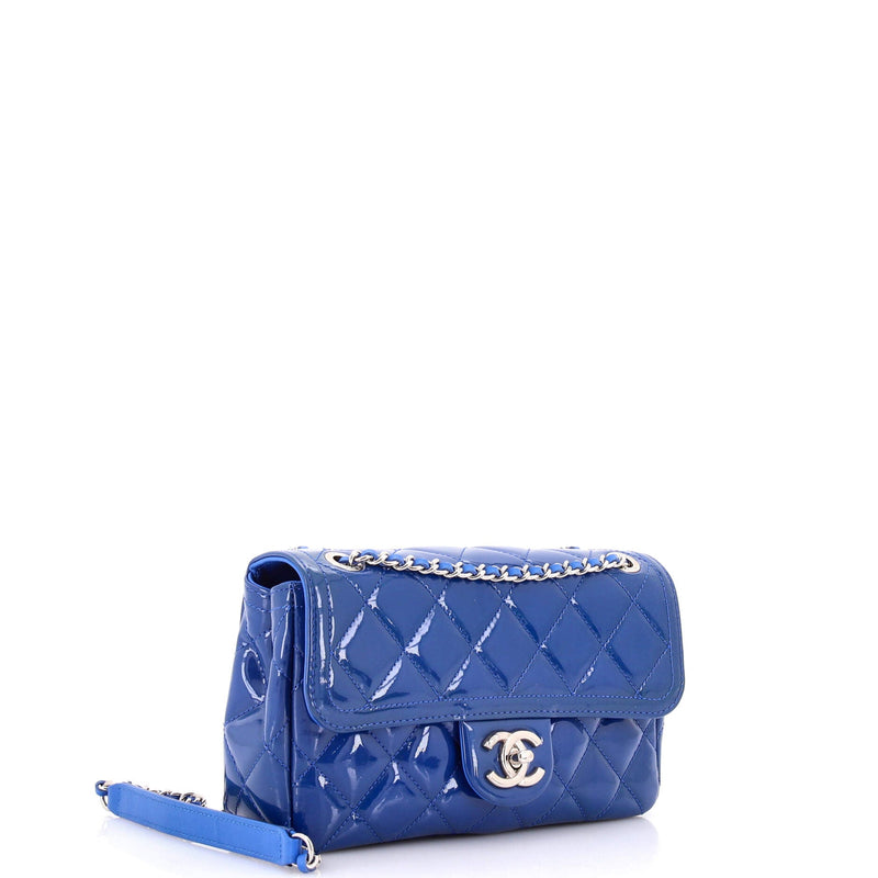 Coco Shine Flap Bag Quilted Patent Small