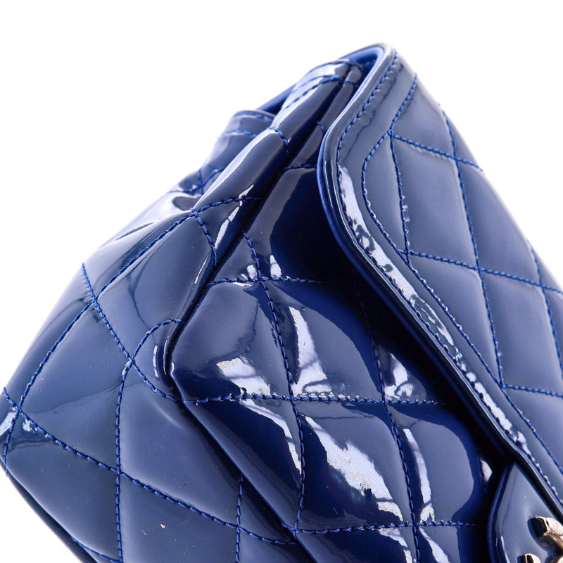 Coco Shine Flap Bag Quilted Patent Small