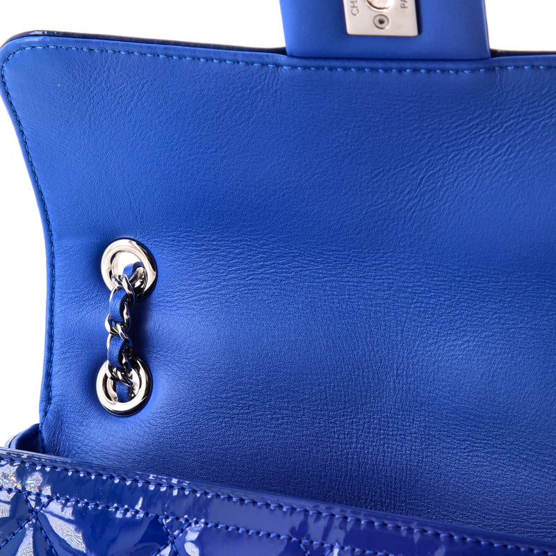 Coco Shine Flap Bag Quilted Patent Small