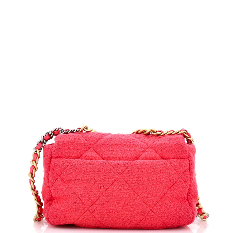 19 Flap Bag Quilted Tweed Medium