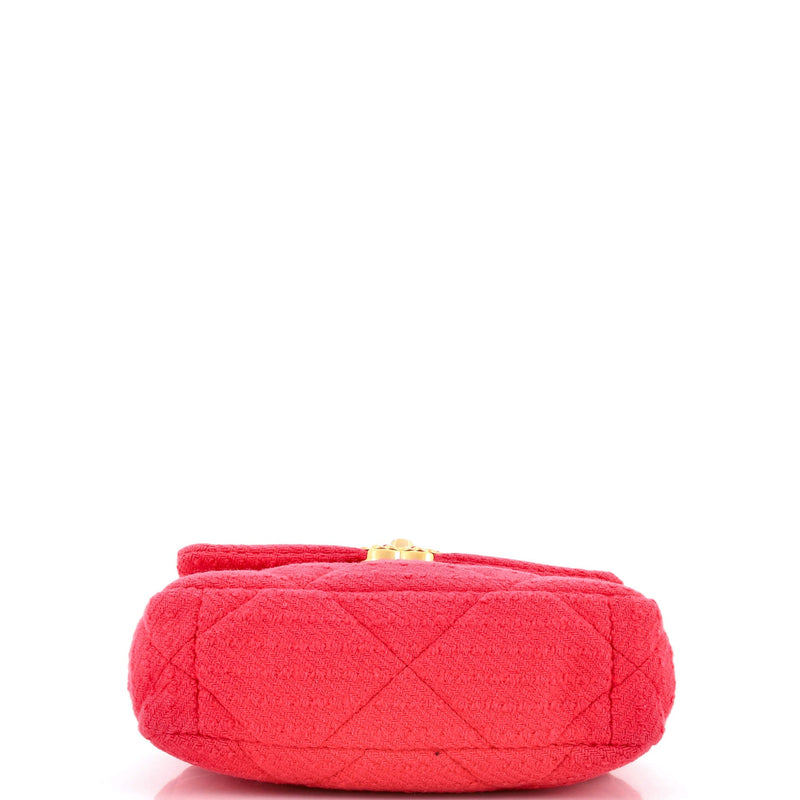 19 Flap Bag Quilted Tweed Medium