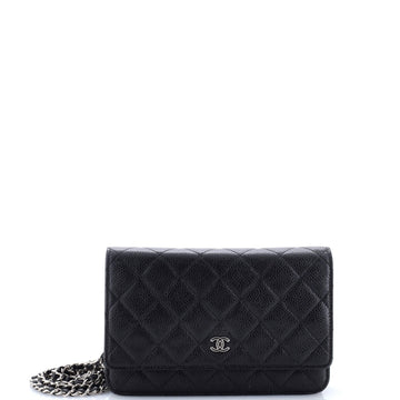 Wallet On Chain Quilted Caviar