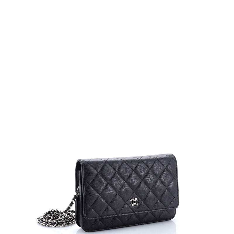 Wallet On Chain Quilted Caviar