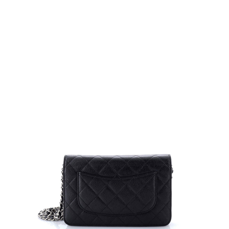 Wallet On Chain Quilted Caviar