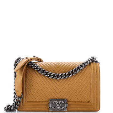 Boy Flap Bag Chevron Wrinkled Lambskin