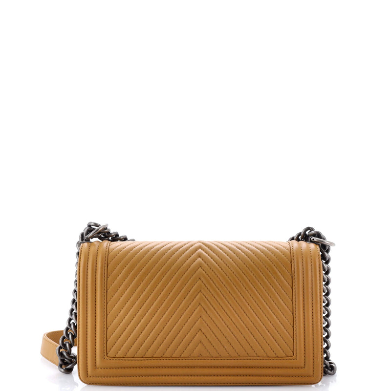 Boy Flap Bag Chevron Wrinkled Lambskin