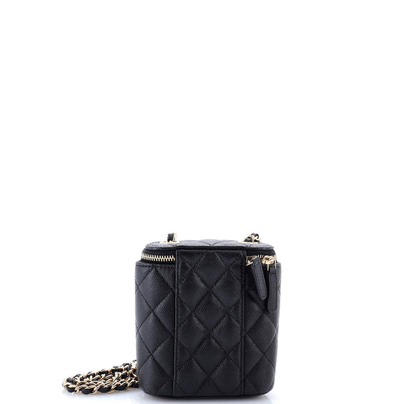 Vertical Classic Vanity Case With Chain