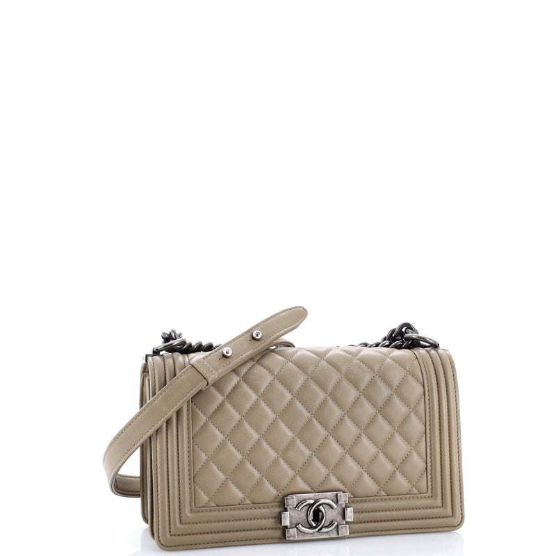 Boy Flap Bag Quilted Lambskin Old Medium