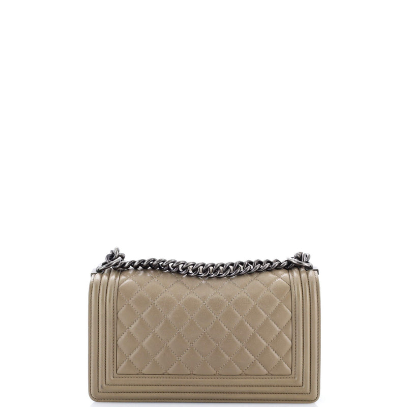 Boy Flap Bag Quilted Lambskin Old Medium