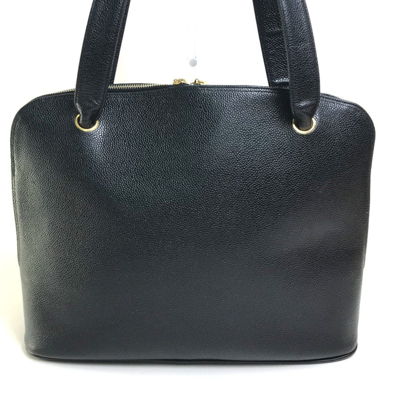 Vintage Timeless Zip Tote Caviar Medium