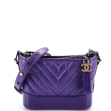 Gabrielle Hobo Chevron Aged Calfskin