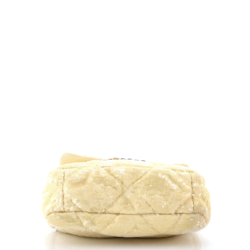 19 Flap Bag Quilted Sequins Medium