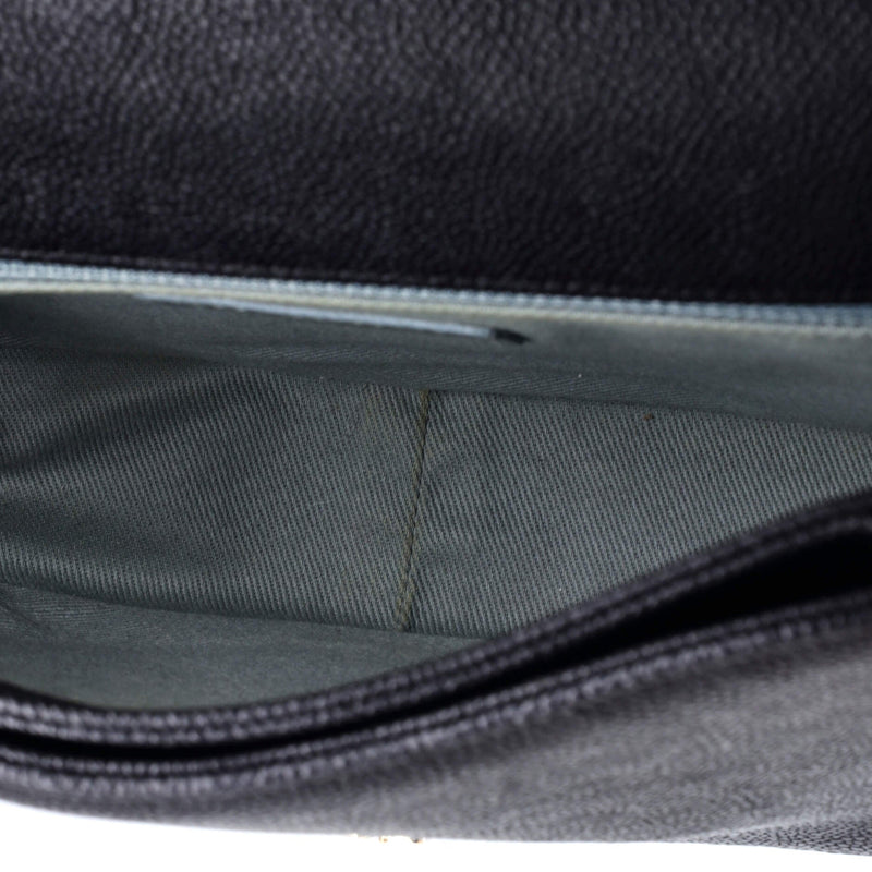 Thread Around Flap Bag Quilted Caviar